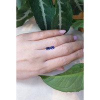 1.26&nbsp;Ct.Tw.Total Carat Weight Blue Sapphire Pair from Ceylon (Sri Lanka) Life Style