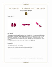 3.23 Ct.Tw.Total Carat Weight Pink Tourmaline Pair from Ceylon (Sri Lanka) Appraisal