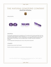 6.26 Ct.Tw.Total Carat Weight Purple Amethyst Pair from Australia Appraisal