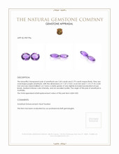 5.39 Ct.Tw.Total Carat Weight Amethyst Pair from Australia Appraisal