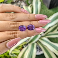 5.39 Ct.Tw.Total Carat Weight Amethyst Pair from Australia Life Style