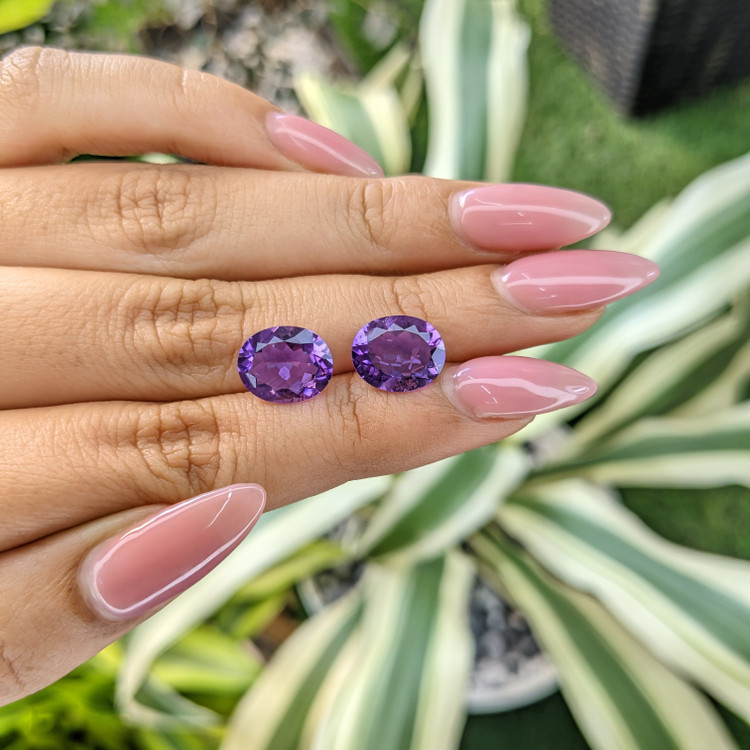5.39 Ct.Tw. Amethyst Pair from Australia