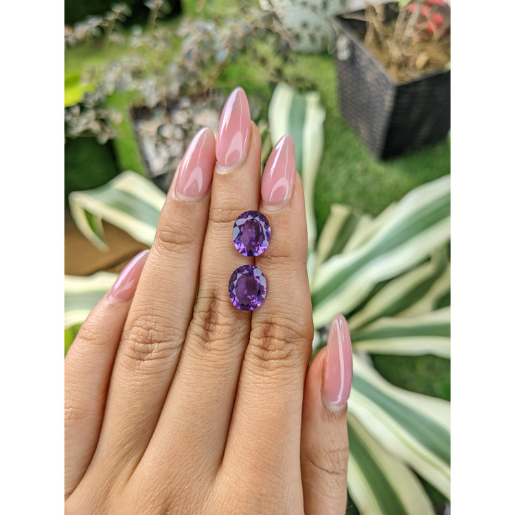 5.39 Ct.Tw. Amethyst Pair from Australia