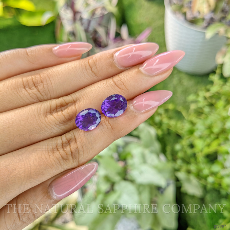 6.56 Ct.Tw. Amethyst Pair from Australia