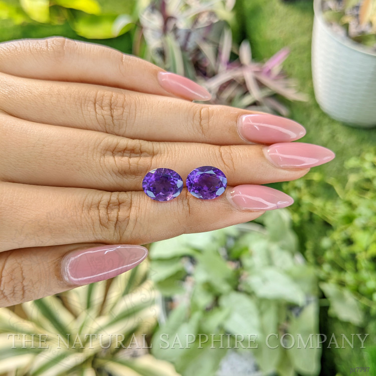 6.56 Ct.Tw. Amethyst Pair from Australia