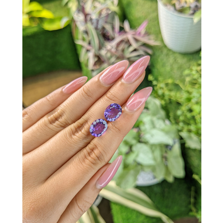5.32 Ct.Tw. Amethyst Pair from Australia
