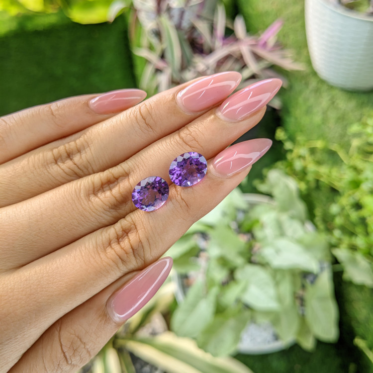 6.11 Ct.Tw. Amethyst Pair from Australia