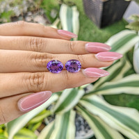 6.21 Ct.Tw.Total Carat Weight Amethyst Pair from Australia Life Style