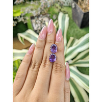 6.21 Ct.Tw.Total Carat Weight Amethyst Pair from Australia Life Style