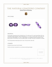5.43 Ct.Tw.Total Carat Weight Amethyst Pair from Australia Appraisal