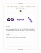 5.43 Ct.Tw.Total Carat Weight Purple Amethyst Pair from Australia Appraisal