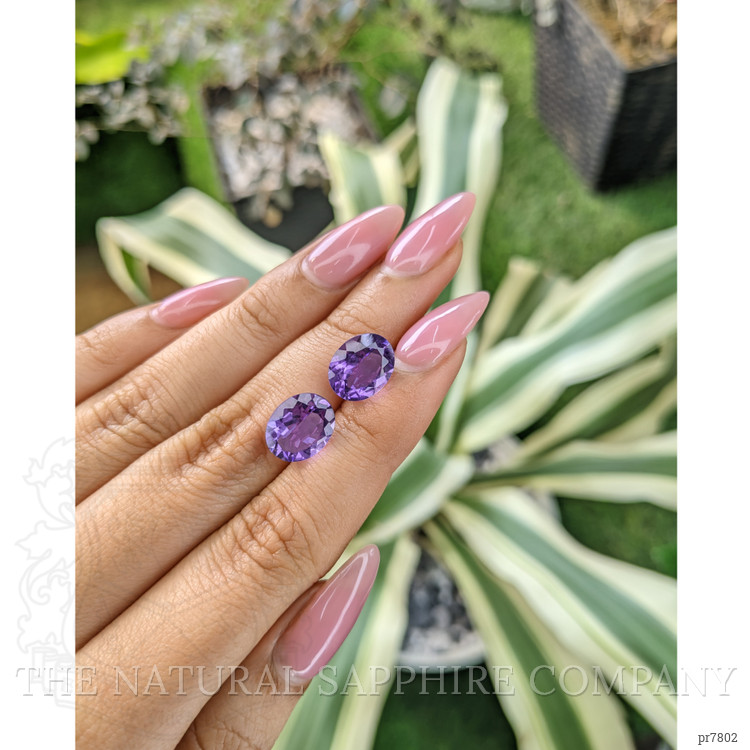 5.43 Ct.Tw. Amethyst Pair from Australia