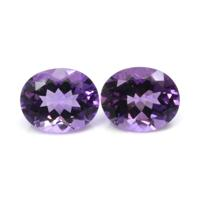 6.38&nbsp;Ct.Tw.Total Carat Weight Amethyst Pair from Australia Video