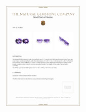 6.05 Ct.Tw.Total Carat Weight Amethyst Pair from Australia Appraisal