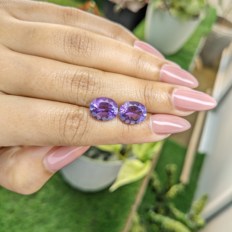 6.05 Ct.Tw. Amethyst Pair from Australia