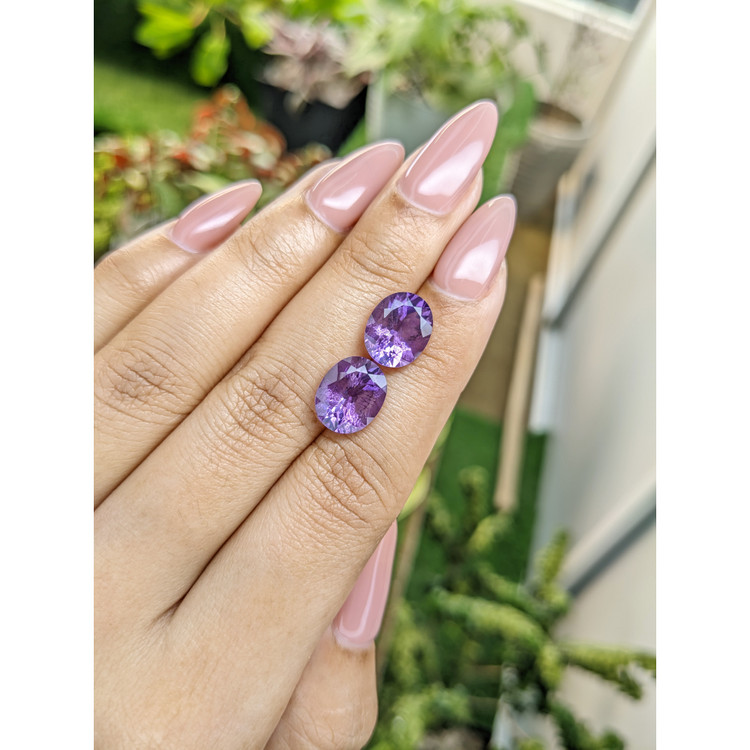 6.26 Ct.Tw. Amethyst Pair from Australia