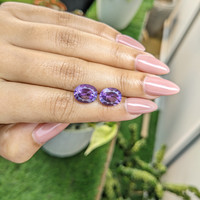 6.26 Ct.Tw.Total Carat Weight Amethyst Pair from Australia Life Style