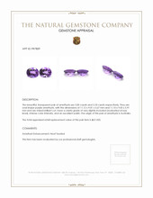 6.18 Ct.Tw.Total Carat Weight Amethyst Pair from Australia Appraisal