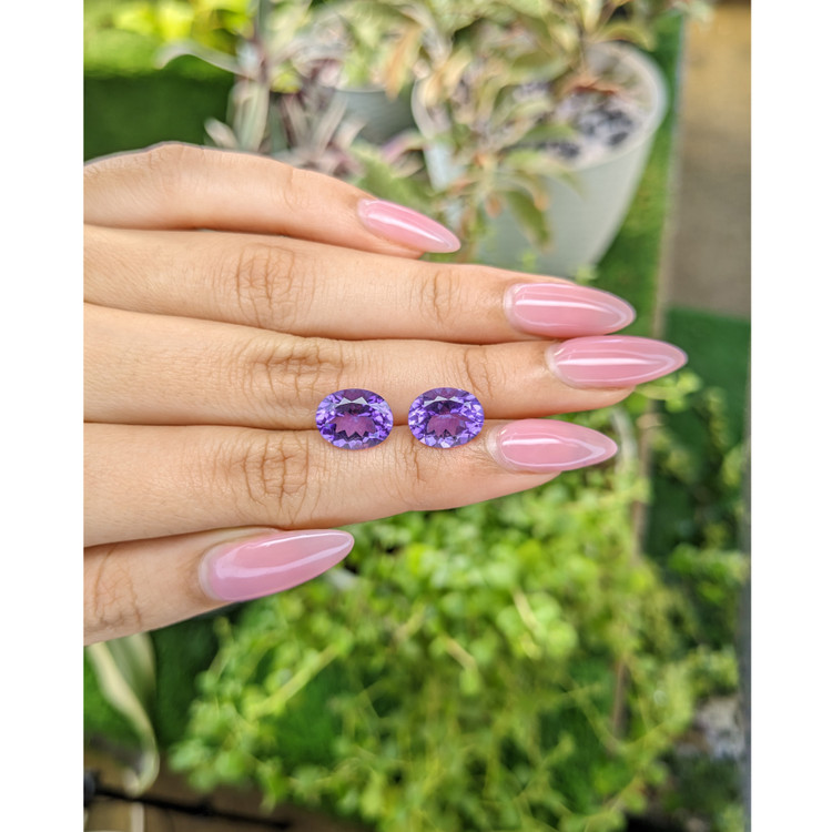 6.29 Ct.Tw. Amethyst Pair from Australia