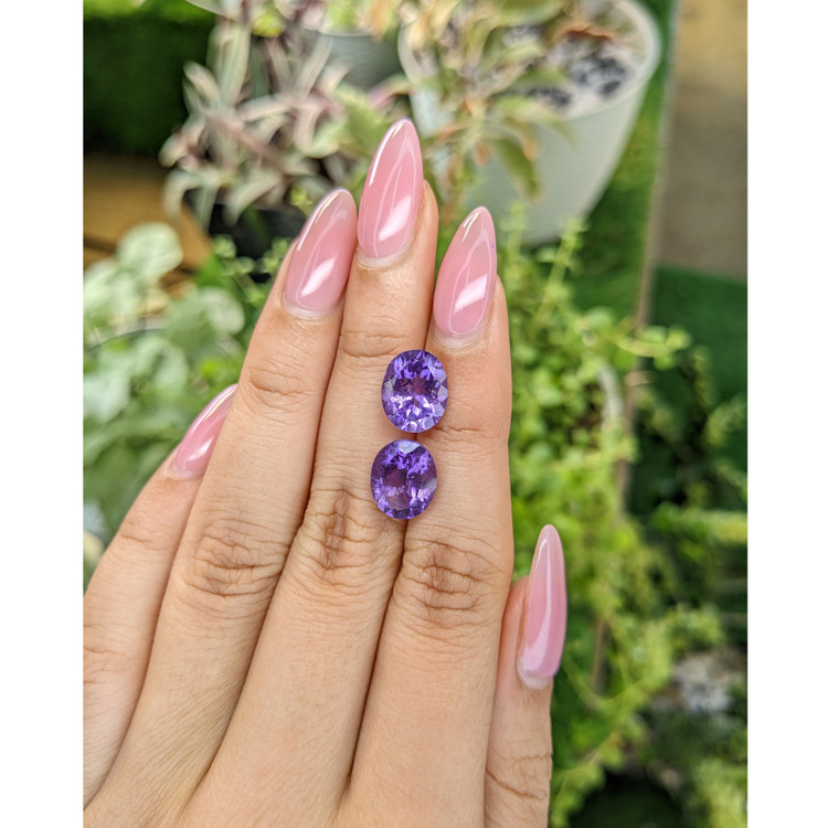 6.29 Ct.Tw. Amethyst Pair from Australia