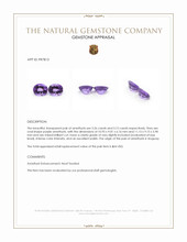 6.41 Ct.Tw.Total Carat Weight Purple Amethyst Pair from Uruguay Appraisal