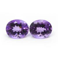 6.41&nbsp;Ct.Tw.Total Carat Weight Amethyst Pair from Uruguay Video