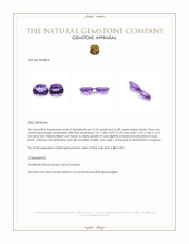6.30 Ct.Tw.Total Carat Weight Purple Amethyst Pair from Uruguay Appraisal