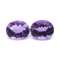 6.30&nbsp;Ct.Tw.Total Carat Weight Amethyst Pair from Uruguay Video