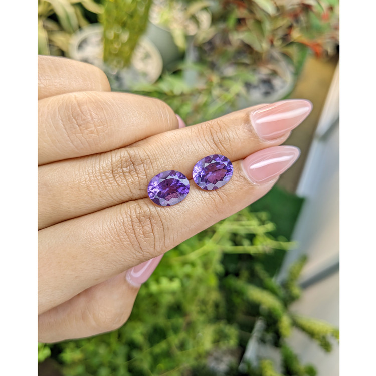 6.30 Ct.Tw. Amethyst Pair from Uruguay