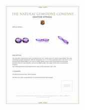 5.14 Ct.Tw.Total Carat Weight Purple Amethyst Pair from Uruguay Appraisal