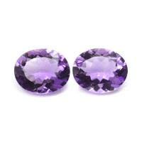 5.14&nbsp;Ct.Tw.Total Carat Weight Amethyst Pair from Uruguay Video