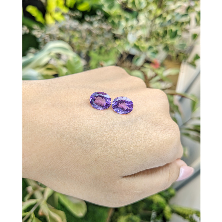 5.80 Ct.Tw. Amethyst Pair from Uruguay
