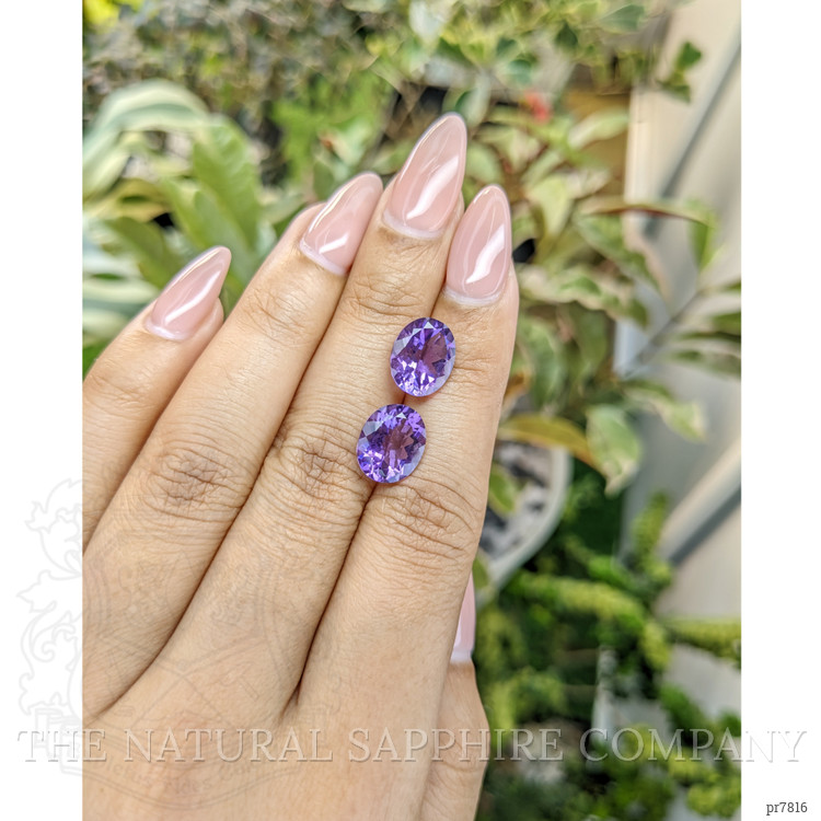 5.80 Ct.Tw. Amethyst Pair from Uruguay
