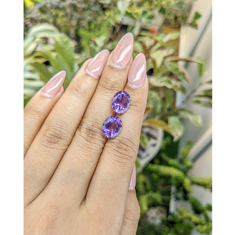 5.80 Ct.Tw. Amethyst Pair from Uruguay