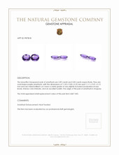 5.72 Ct.Tw.Total Carat Weight Purple Amethyst Pair from Uruguay Appraisal