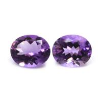 5.67&nbsp;Ct.Tw.Total Carat Weight Amethyst Pair from Uruguay Video
