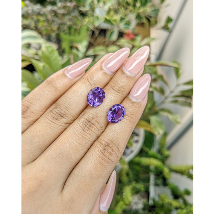 5.67 Ct.Tw. Amethyst Pair from Uruguay