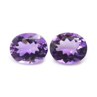 5.73&nbsp;Ct.Tw.Total Carat Weight Amethyst Pair from Uruguay Video