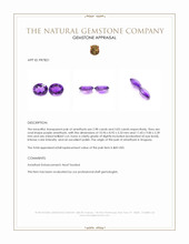 6.03 Ct.Tw.Total Carat Weight Purple Amethyst Pair from Uruguay Appraisal