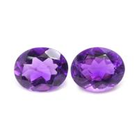 6.03 Ct.Tw.Total Carat Weight Amethyst Pair from Uruguay Video