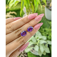 6.03 Ct.Tw.Total Carat Weight Amethyst Pair from Uruguay Life Style
