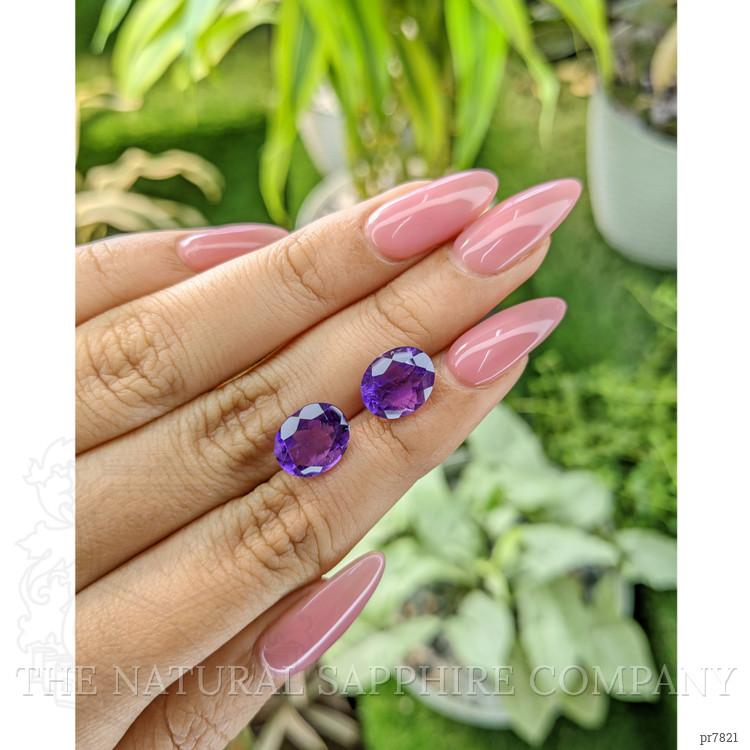 6.03 Ct.Tw. Amethyst Pair from Uruguay
