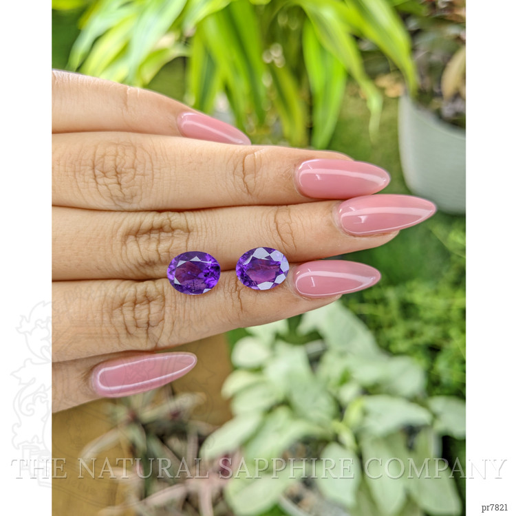 6.03 Ct.Tw. Amethyst Pair from Uruguay