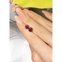 3.75&nbsp;Ct.Tw.Total Carat Weight Ruby Pair from Burma (Myanmar) Life Style