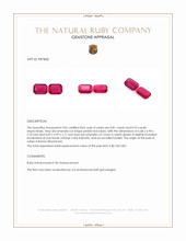 1.74 Ct.Tw.Total Carat Weight Ruby Pair from Burma (Myanmar) Appraisal