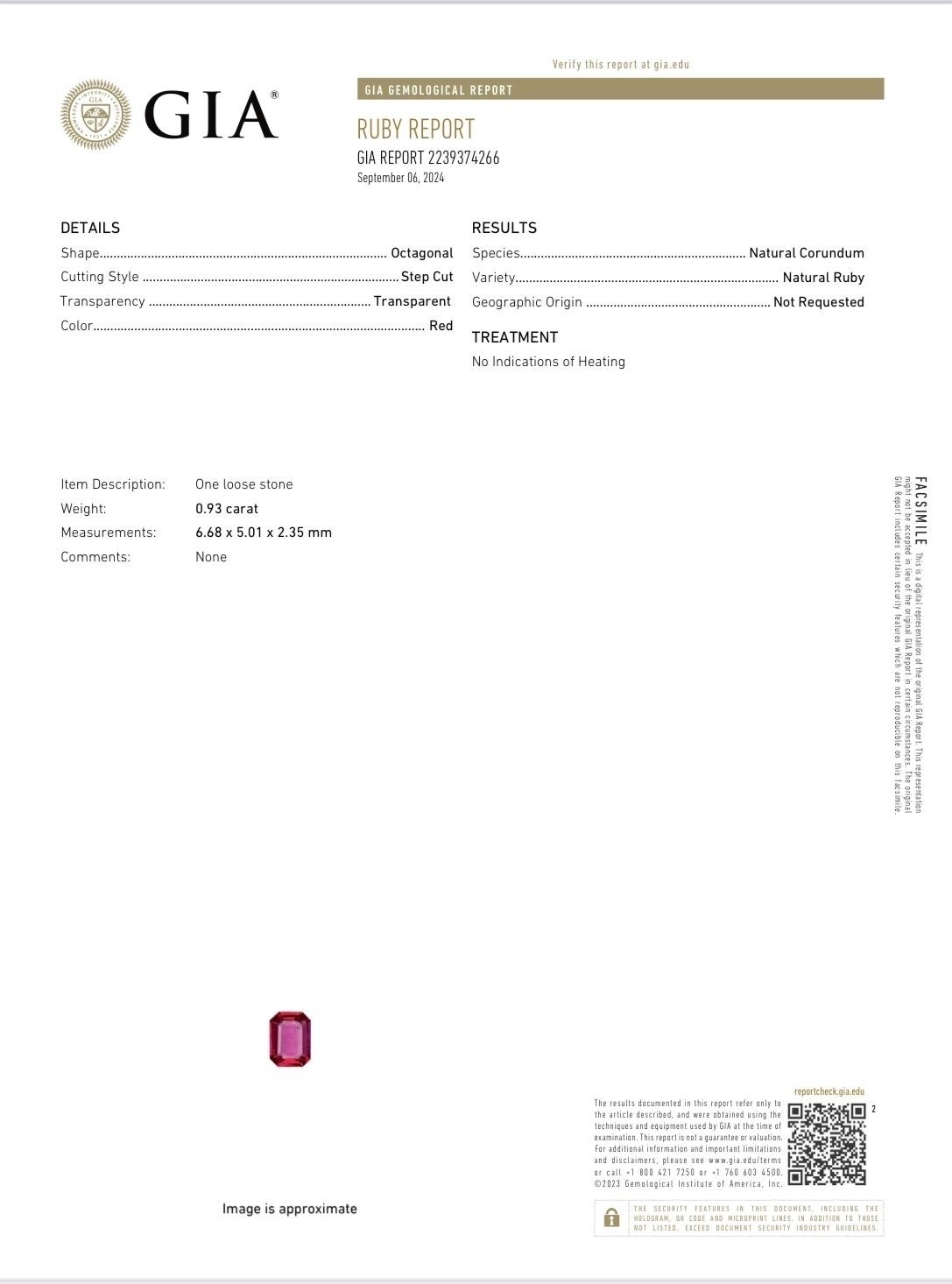 1.74 Ct.Tw. Ruby Pair from Burma (Myanmar)