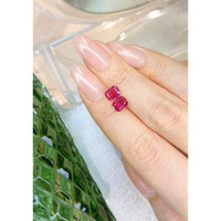 1.74&nbsp;Ct.Tw.Total Carat Weight Ruby Pair from Burma (Myanmar) Life Style