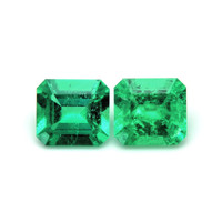 1.84 Ct.Tw.Total Carat Weight Emerald Pair from Colombia Video
