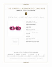 3.03 Ct.Tw.Total Carat Weight Pink Topaz Pair from Japan Scan Report