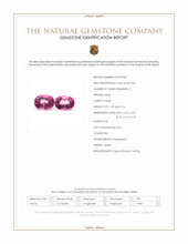3.25 Ct.Tw.Total Carat Weight Pink Topaz Pair from Japan Scan Report